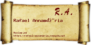 Rafael Annamária névjegykártya